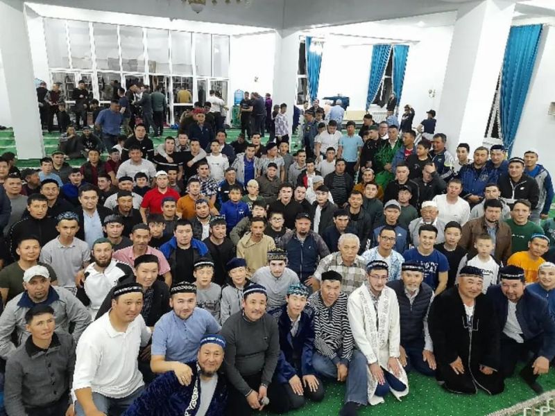 ЖАҢААРҚА АУДАНДЫҚ МЕШІТІНДЕ ҚҰРАН ХАТЫМ ДҰҒАСЫ ОҚЫЛДЫ