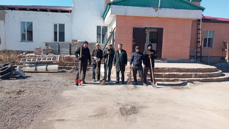 «Иса молла» мешітінде тазалық жұмыстары  жүргізілді