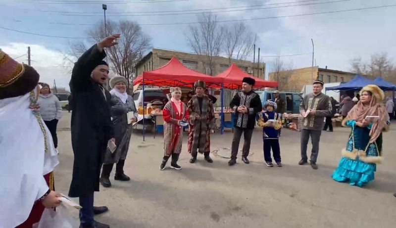 Нұра ауданы жарапазан эстафетасын Ақтоғай ауданына жолдады