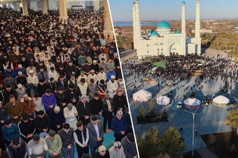 Қарағанды облыстық «Әнет баба» мешітінде Ораза Айт намазы оқылды