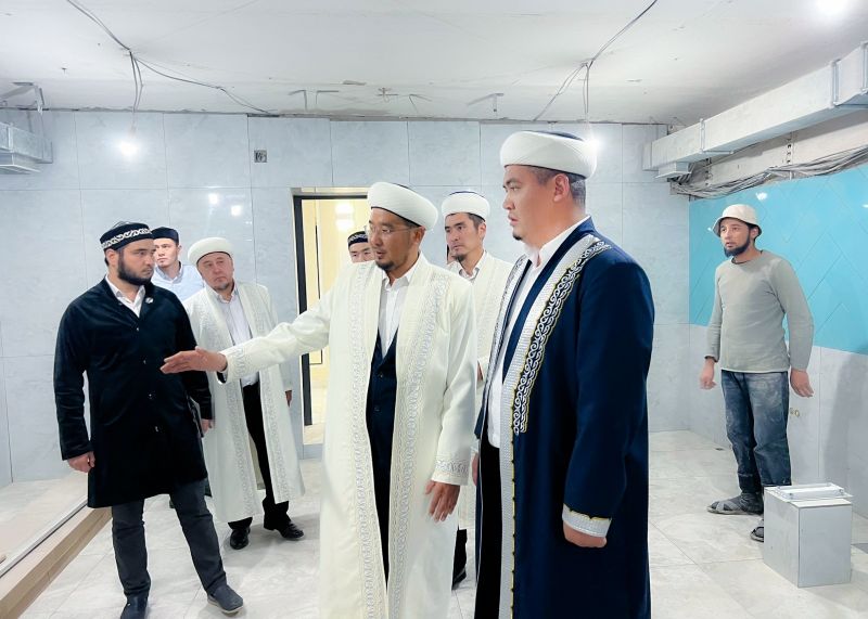 Облыс бас имамы «Әл-Мәшани» мешітінің жөндеу жұмыстарымен танысты