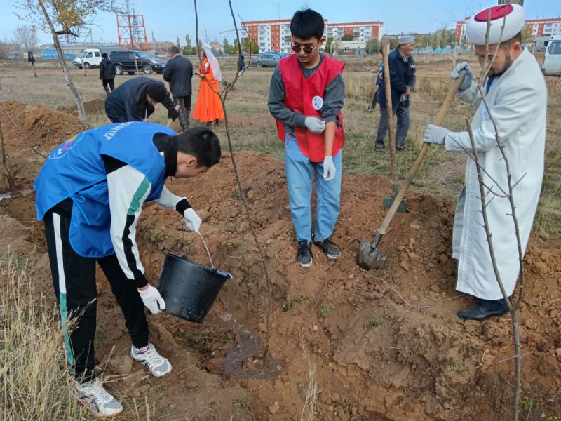 Абайда тал егу  акциясы ұйымдастырылды