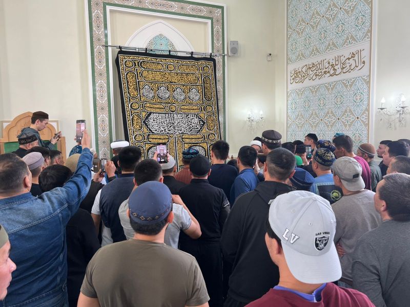 «Төлеутай ата» мешітінде Қағба жамылғысының көрмесі өтті