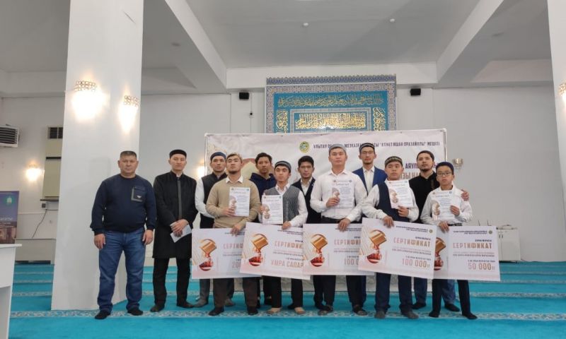 «Қажыбай қажы» мешітінің шәкірті Құран жарысынан жеңіспен оралды