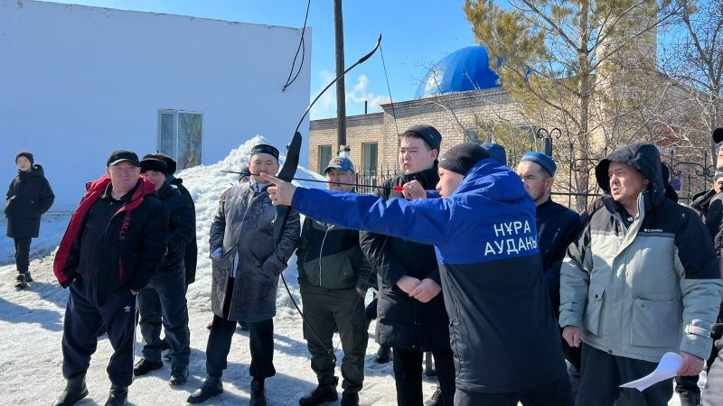 Нұра ауданының жамағаты садақ атудан сайысқа түсті