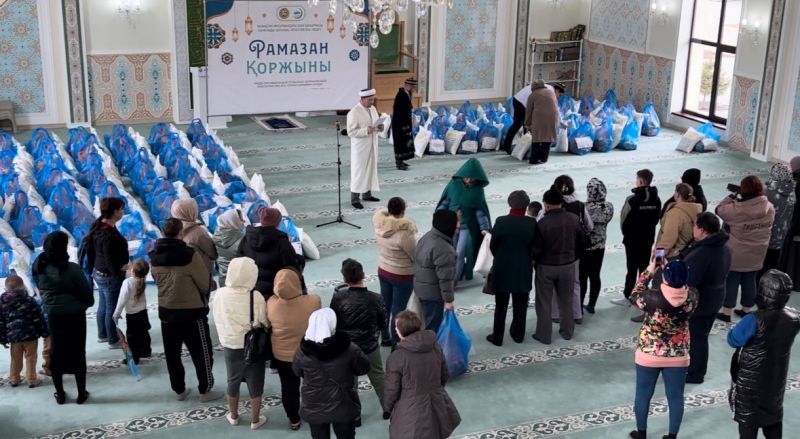 «Төлеутай ата»   мешітінде «Рамазан қоржыны» үлестірілді