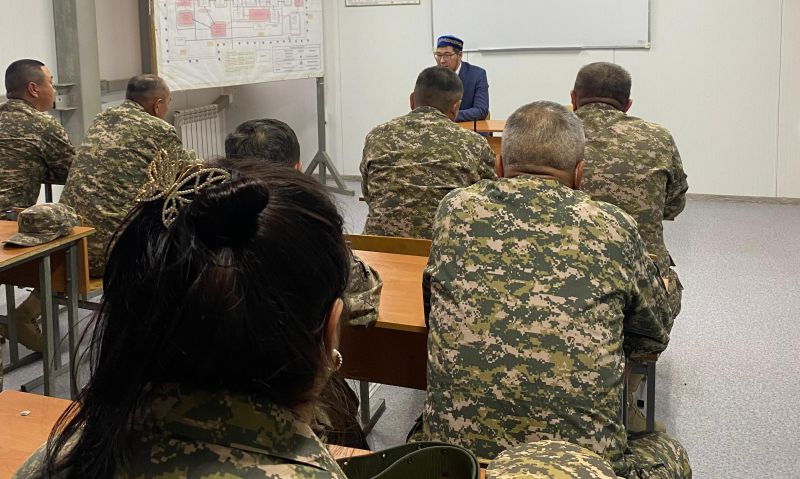 Приозёрск қалалық № 18405 әскери бөлімінде кездесу өтті