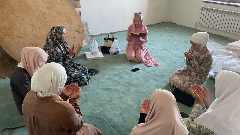 «Төлеутай ата» мешітінің әйел жамағаты Құран хатым дұғасын жасады