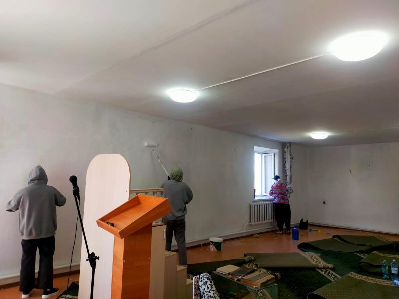 Мешітте тазалық жұмыстары жүргізілді