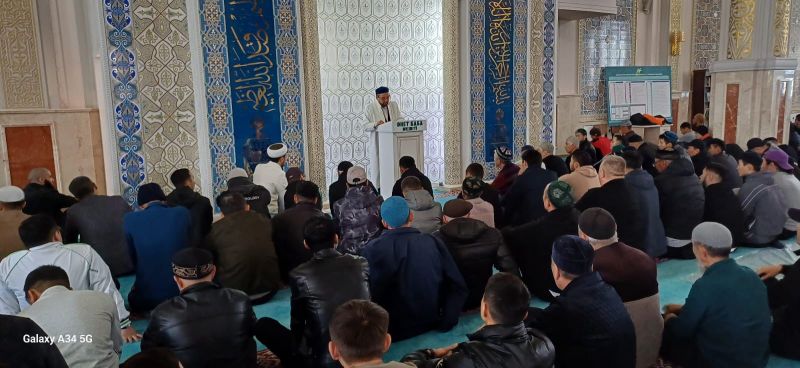 Республикалық ақпараттық-насихат тобының (РАНТ) мүшесі «Әнет баба» мешітінде жұма уағызын айтты