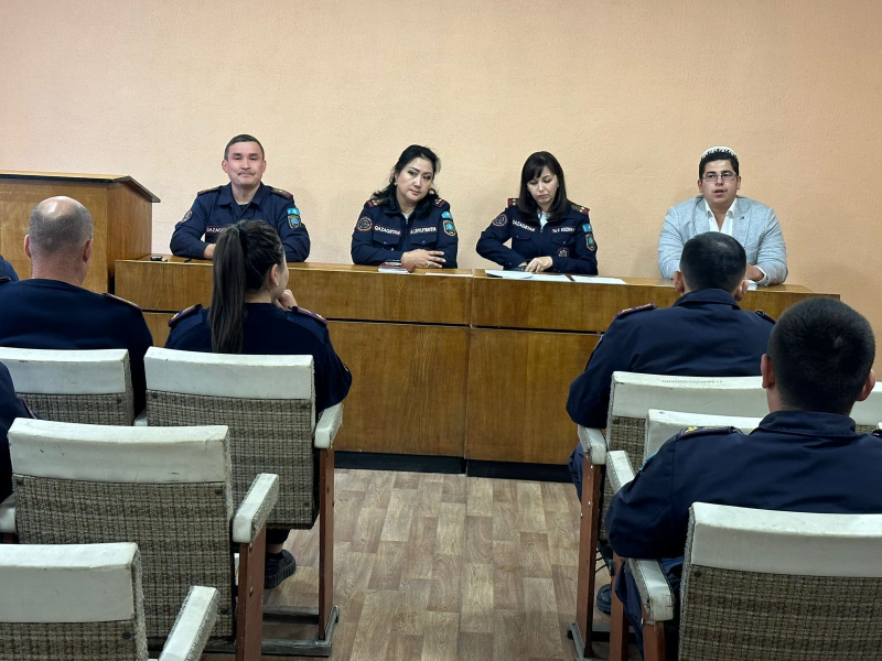«Төлеутай ата» мешітінің наиб имамы полицейлермен кездесу өткізді