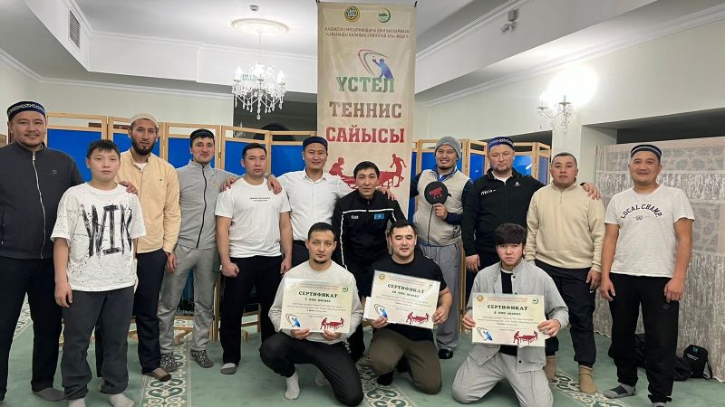«Төлеутай ата» мешіті үстел теннисінен ерлер жамағаты арасында турнир ұйымдастырды