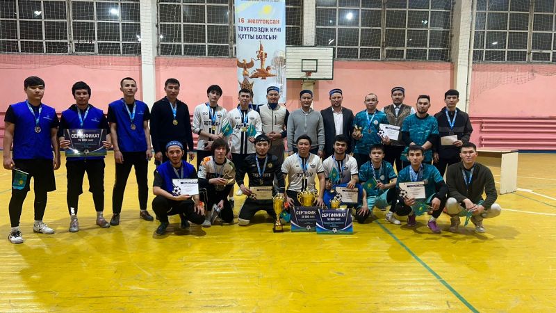 «Төлеутай ата» мешіті: Қарағанды облысындағы мешіттердің жамағаты шағын футболдан сайысты 
