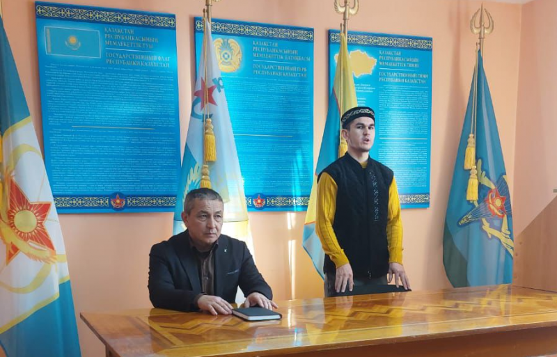 Қарабас ауылдық мештінің имамы әскери мамандарға насихат айтты
