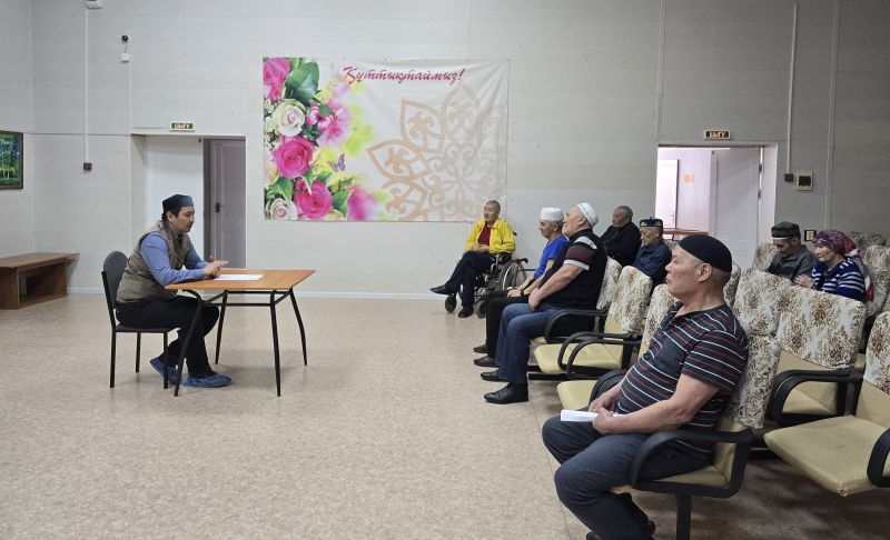 «Төлеутай ата» мешітінің наиб имамы қарттар үйінде насихат айтты