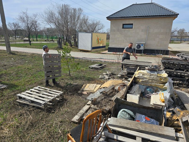 «Төлеутай ата»» мешітінде сенбілік жұмыстары жүргізілді