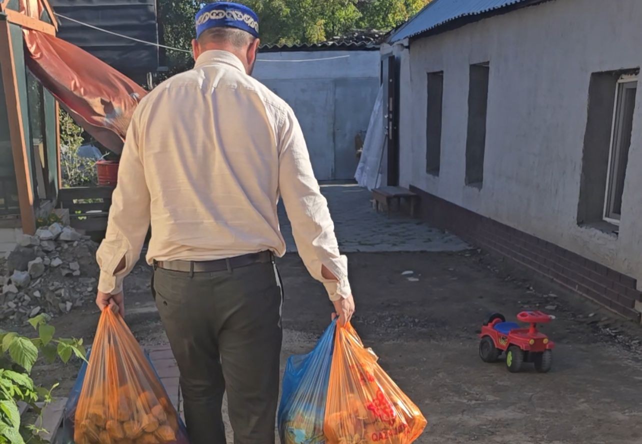 «Төлеутай ата» мешітінде қайырымдылық шарасы  жалғасын тапты