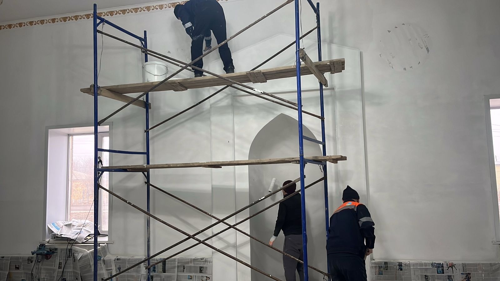 «Иса молла» мешітінде күрделі жөндеу жұмыстары басталды