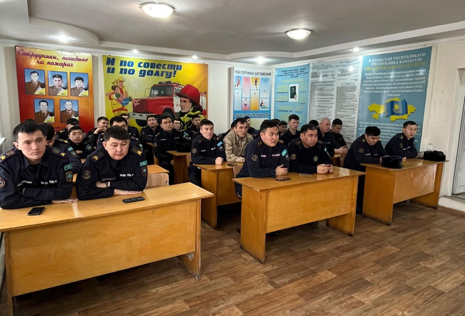 №7-өрт сөндіру бөлімінің қызметкерлерімен кездесу өтті