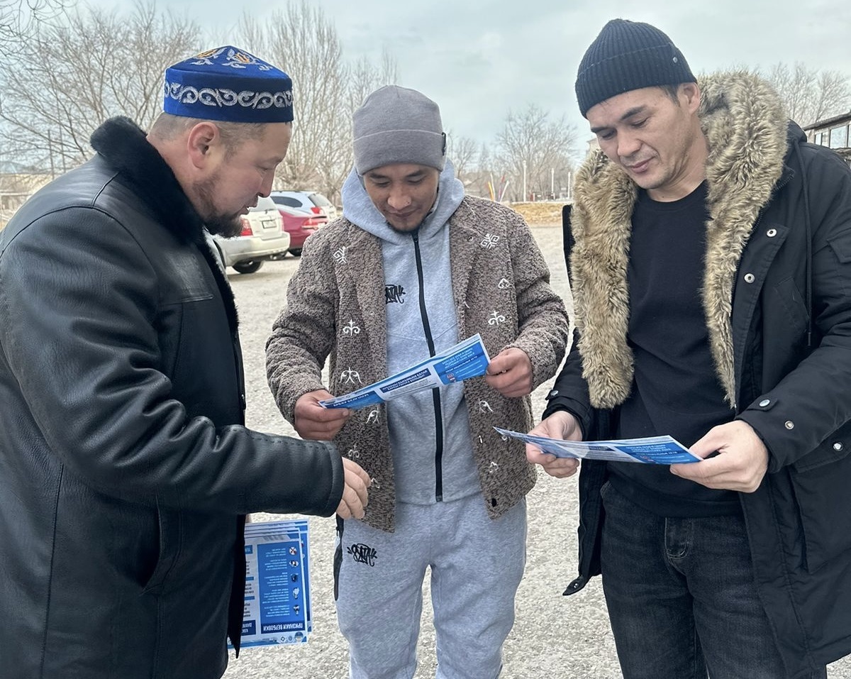 «Төлеутай ата» мешітінің имамы жат діни ағымдардың алдын алу мақсатында ақпараттық акция өткізді