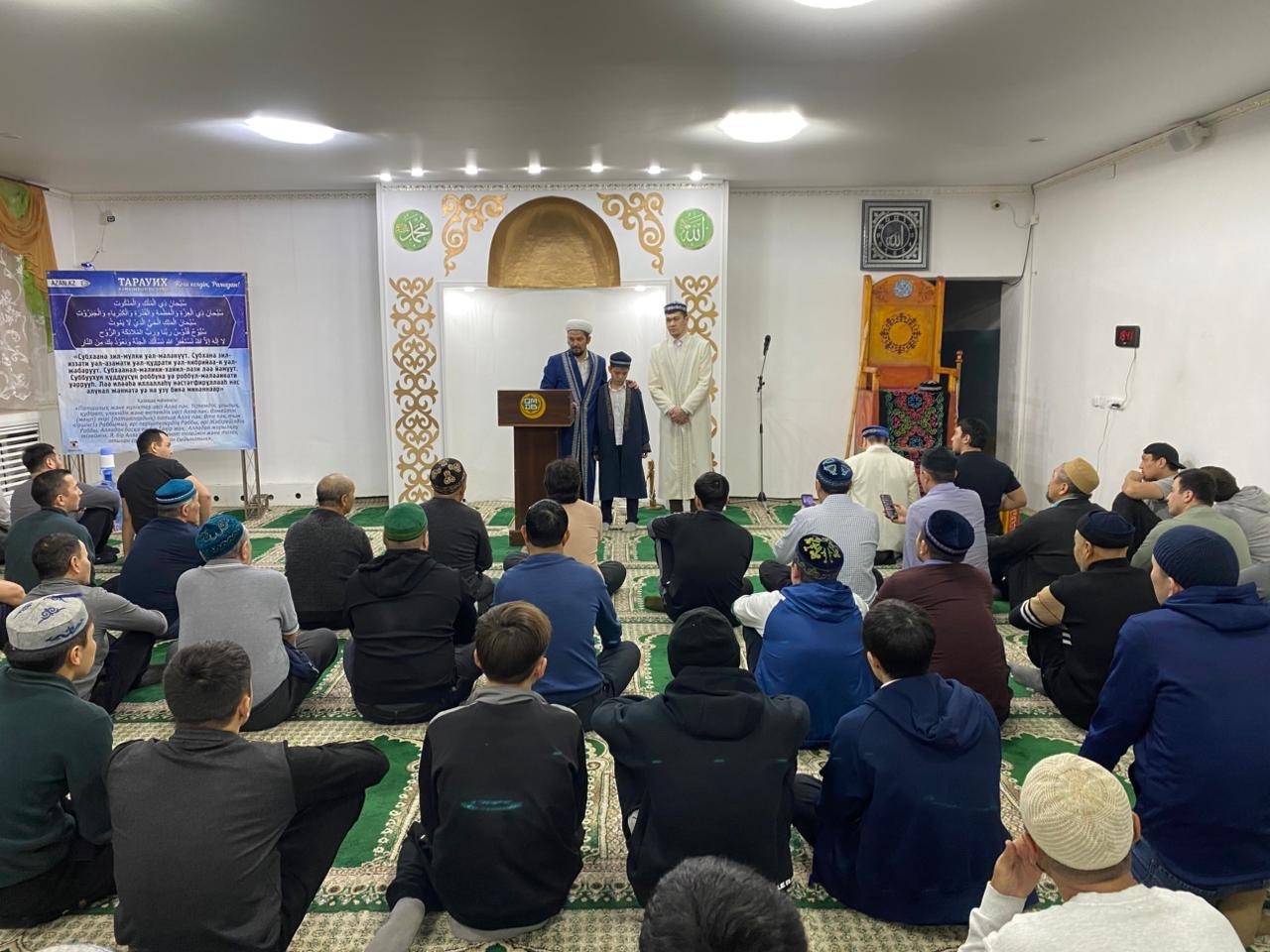 Саран қаласында қасиетті Рамазан айының алғашқы тарауық намазы өтті.