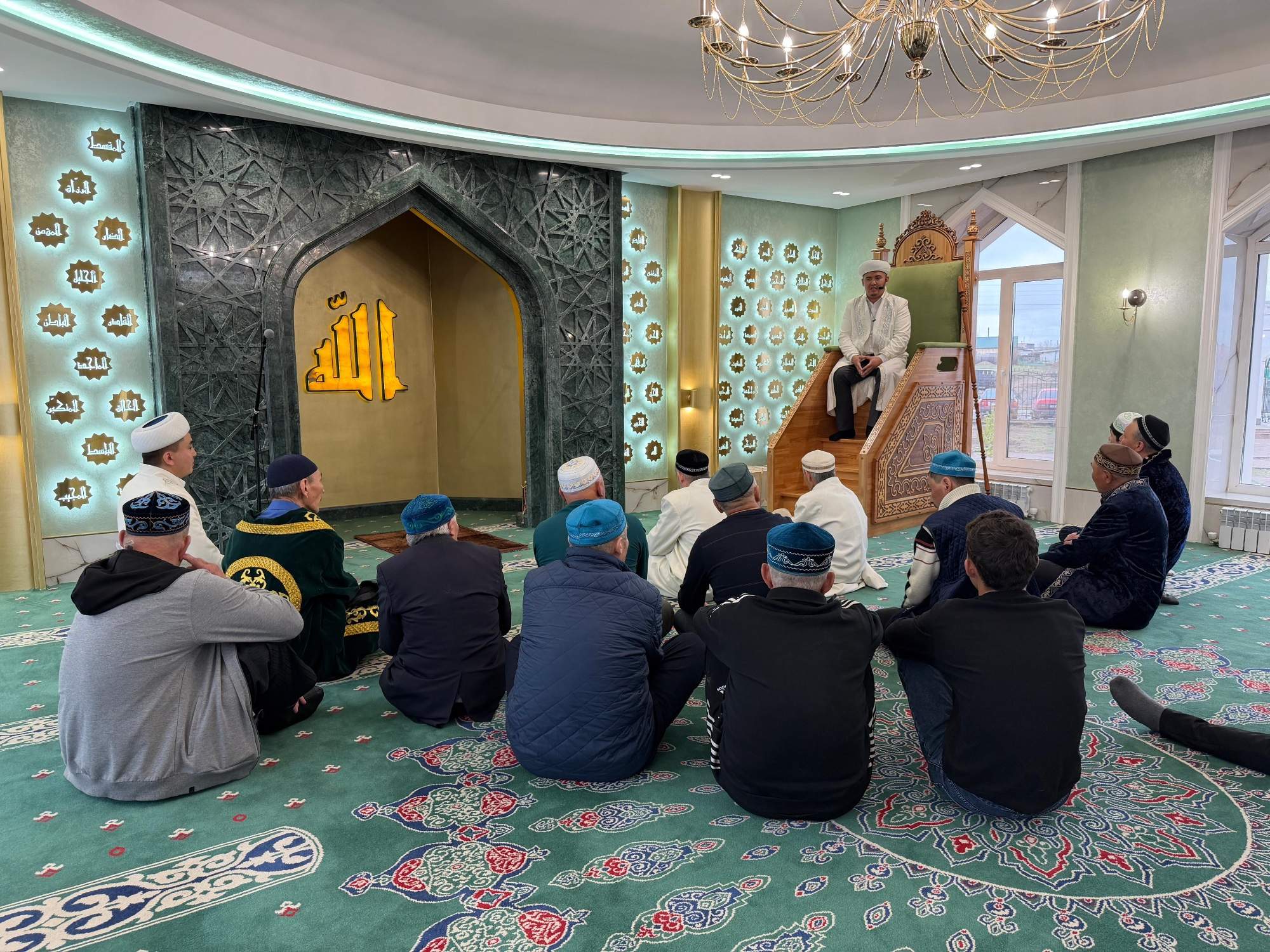 ОБЛЫС БАС ИМАМЫ БАЙҚАДАМ АУЫЛДЫҚ«ҒЫЙЗАТ ҚАЖЫ» МЕШІТІНДЕ ЖҰМА УАҒЫЗЫН АЙТТЫ