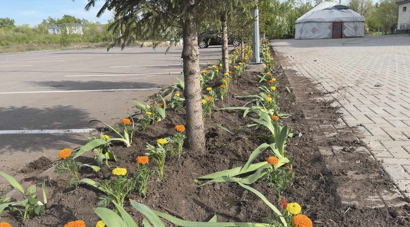 «Төлеутай ата» мешітінің ауласы абаттандырылды