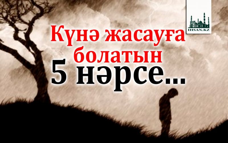 Күнә жасауға болатын 5 нәрсе...