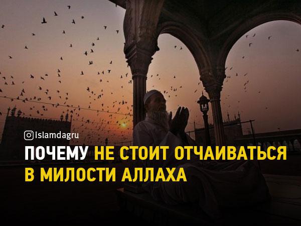 Почему не стоит отчаиваться в милости Аллаха