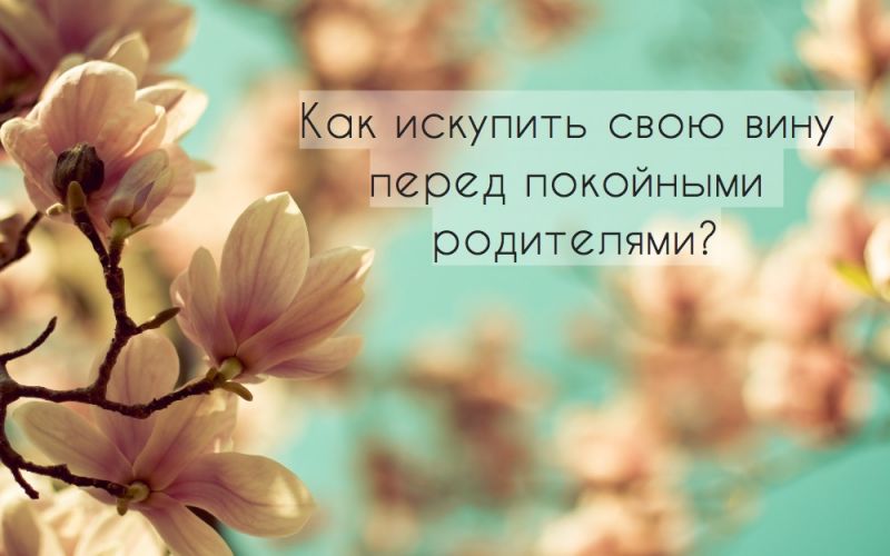 Как искупить свою вину перед покойными родителями?