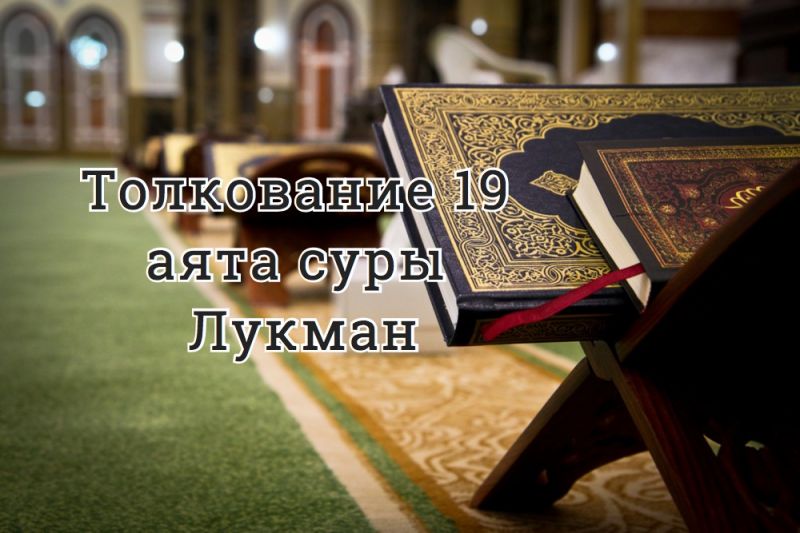 Толкование 19 аята суры Лукман