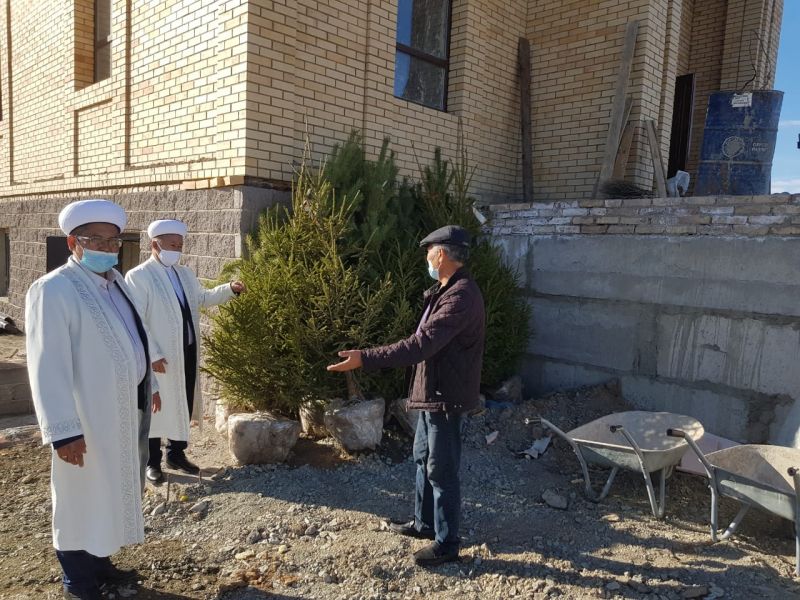 Абай ауданы, Жұмабек ауылында жаңа мешіт бой көтеріп келеді 	(фото)
