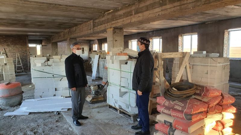 БАС ИМАМ ҮШТӨБЕ АУЫЛЫНДАҒЫ МЕДРЕСЕ ҚҰРЫЛЫСЫМЕН ТАНЫСТЫ (ФОТО)