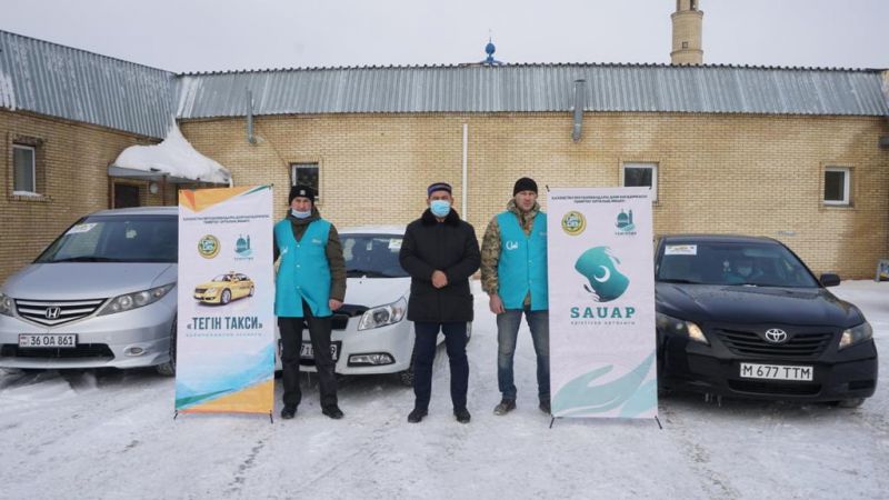 Теміртау орталық мешіті мен «Sauap» еріктілер орталығы бірлесіп «Тегін такси» қайырымдылық жобасын бастады.